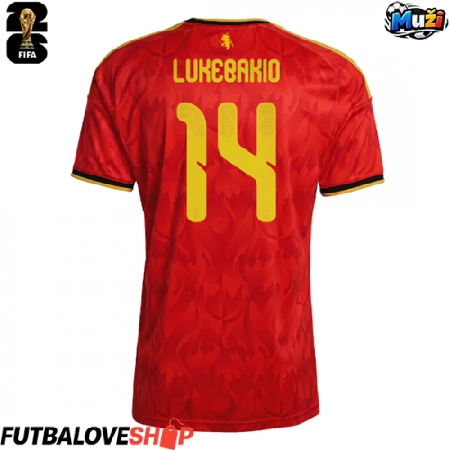 Dres Belgicko Dodi Lukebakio #14 Domáci MS 2026 Krátky Rukáv